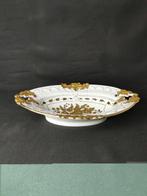 Meissen - Piatto cerimoniale ovale dorato con 24k - L.36cm -