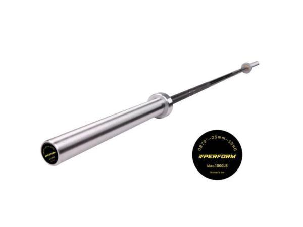 Veiling - Olympische Halterstang - 15 kg - 201 cm - 25mm Gri, Sport en Fitness, Fitnessmaterialen