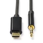 USB C naar jack 3.5 mm kabel - Roline - 3 meter, Informatique & Logiciels, Verzenden