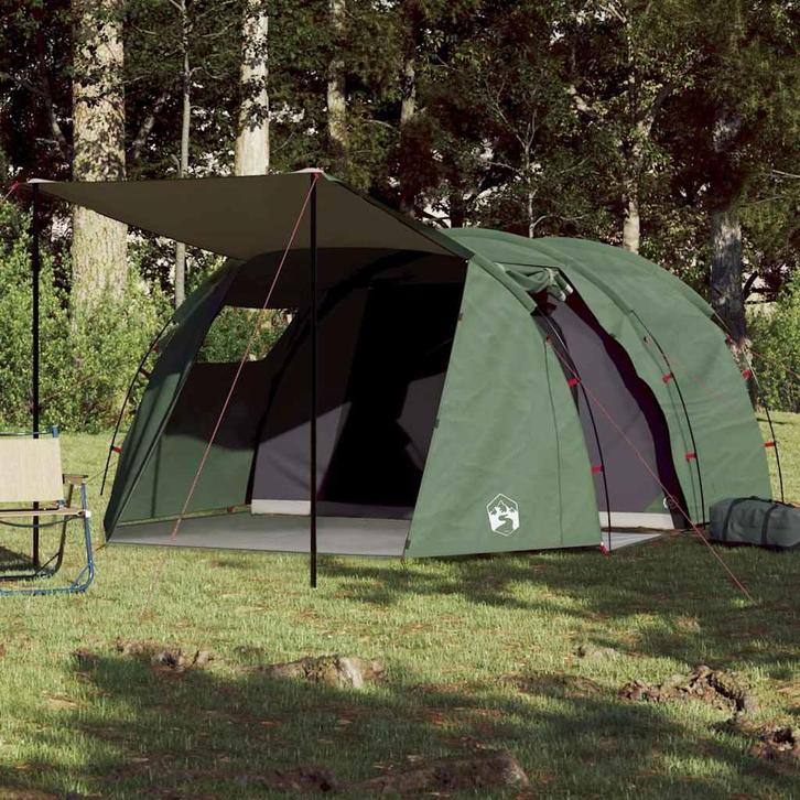 vidaXL Tunneltent 4-persoons waterdicht groen, Caravans en Kamperen, Tenten, Nieuw, Verzenden