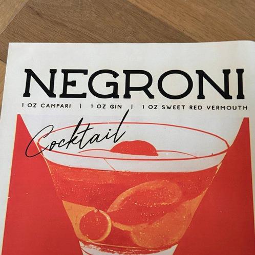Count Camillo Negroni - Negroni Ingredient Poster, Antiek en Kunst, Kunst | Tekeningen en Fotografie
