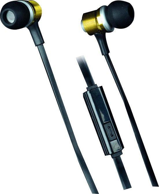 2dekans | Metal Pro Stereo Oortelefoon met Microfoon – 3.5mm, Audio, Tv en Foto, Hoofdtelefoons, Ophalen of Verzenden