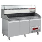 Pizzawerkbank + Opzetkoelvitrine | 270L | 2 Deuren + 1 Lade, Verzenden