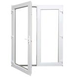 PVC Kunststof Dubbele deur  b180xh215 buitendraaiend, Nieuw, Glas, Ophalen of Verzenden, Buitendeur