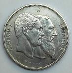 België. Leopold II (1865-1909). 5 Francs 1880 zeldzame, Postzegels en Munten