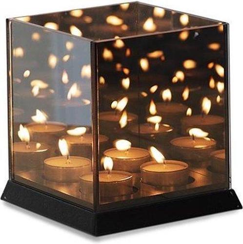 2eChoix | LIFA LIVING Bougeoir - Porte-bougies - Verre noir, Huis en Inrichting, Woonaccessoires | Overige, Ophalen of Verzenden