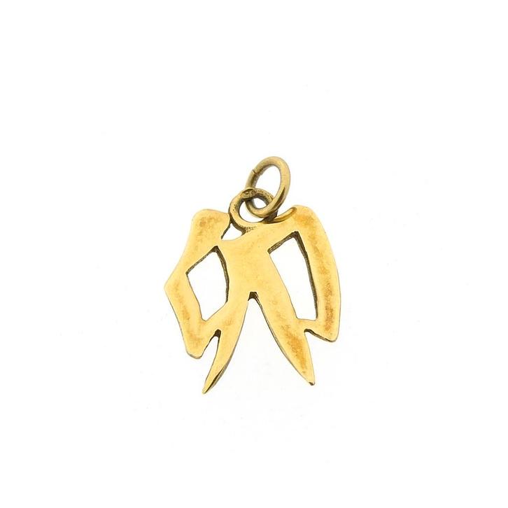 18 Krt. gouden hanger van Chinees horoscoop teken; Rabbit, Handtassen en Accessoires, Bedels, Gebruikt, Overige merken, Goud, Ophalen of Verzenden