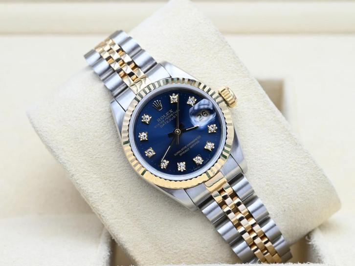 Rolex Lady-Datejust Ref. 69173 Year 1988 (Full Set), Handtassen en Accessoires, Horloges | Dames, Goud, Zo goed als nieuw, Goud