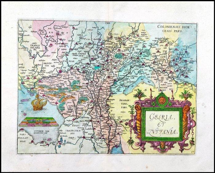 Nederland - Gelderland, Zutphen, Zuiderzee, Flevoland,, Boeken, Atlassen en Landkaarten