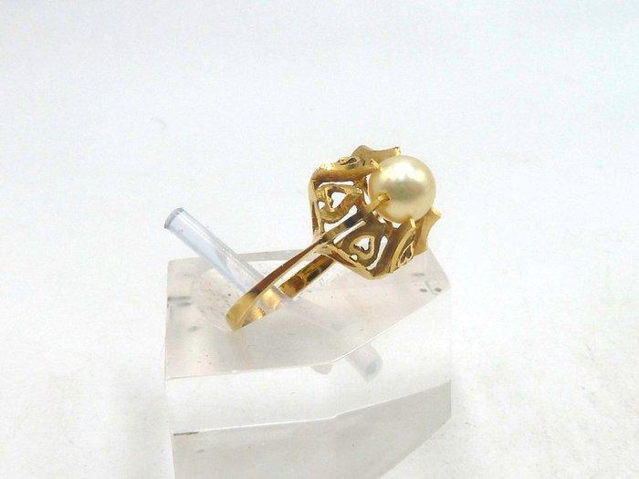 Ensemble de bijoux 2 pièces - 18 carats Or jaune Perle -, Handtassen en Accessoires, Antieke sieraden