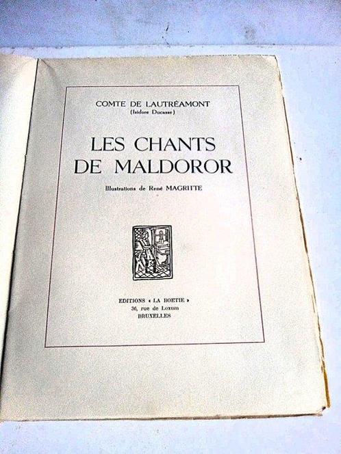 Comte de Lautréamont, Illustrations de René Magritte - Les, Antiek en Kunst, Antiek | Boeken en Manuscripten