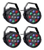 Ibiza Light 4x 12W RGBW LED PAR Spots 3-in-1 Wash Effect DMX, Muziek en Instrumenten, Nieuw