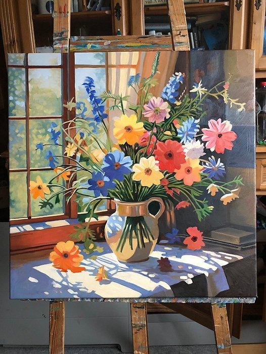 Bondero - Sunny morning in Avignon, Antiek en Kunst, Kunst | Schilderijen | Modern