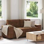 vidaXL Loveseat met kussen Bruin Kunstleer, Huis en Inrichting, Zetels | Zetels, Verzenden, Nieuw