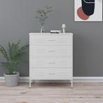 vidaXL Ladekast 80x35x101,5 cm staal wit, Huis en Inrichting, Kasten | Overige, Verzenden, Nieuw