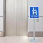 vidaXL Pedestal Poster Stand Zilver 32,5 x 27 x 126 cm, Zakelijke goederen, Verzenden, Nieuw in verpakking