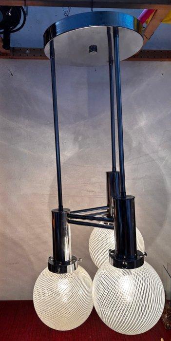 Plafondlamp - Glas, Metaal - In glas van Mazzega, Antiek en Kunst, Antiek | Verlichting