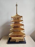 GOLD Color Five-story Pagoda Object - Beeld Metaal - Japan