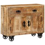 vidaXL Dressoir 80x30x65 cm massief ruw mangohout, Verzenden, Nieuw