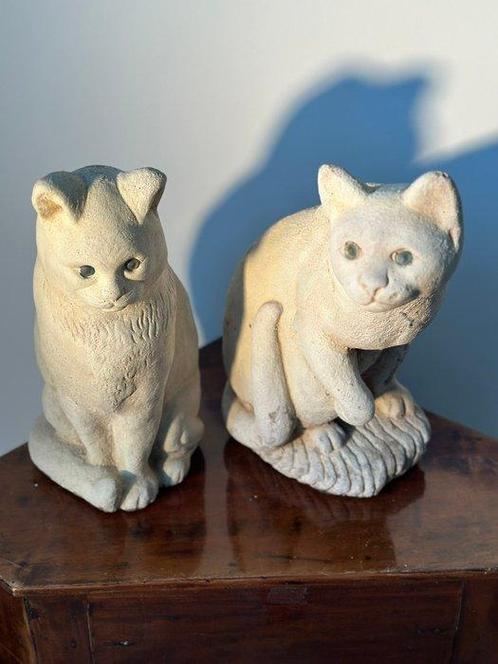 Figuur - Katzenfiguren - 10 kg - Steen, Antiek en Kunst, Curiosa en Brocante