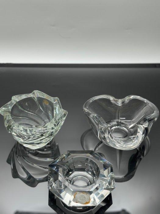 Val Saint Lambert - Asbak (3) - Kristal - Drie crystal, Antiek en Kunst, Curiosa en Brocante
