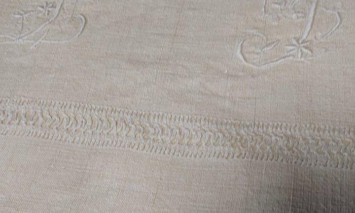 Drap de lit (3) - 260 cm - 180 cm - Anciennes collections, Antiquités & Art, Tapis & Textile