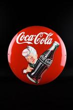 Coca-Cola - Emaille bord - XL Coca-Cola Flesdop Hoed, Antiek en Kunst, Antiek | Wandborden en Tegels