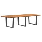 vidaXL Eettafel rechthoekig 280x120x74 cm massief eikenhout, Huis en Inrichting, Tafels | Eettafels, Verzenden, Nieuw