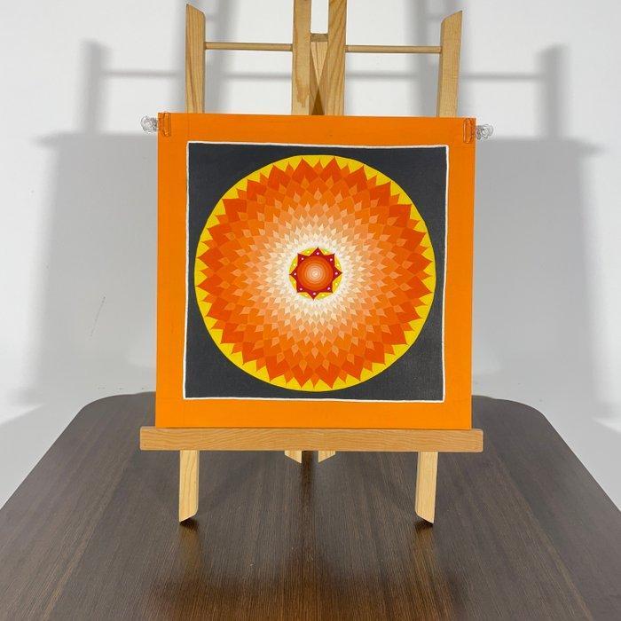 Painting of Tibetan Tradition - Mandala Lotus - Thangka, Antiek en Kunst, Kunst | Designobjecten