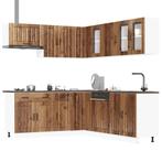 vidaXL 11-delige Keukenkastenset Lucca bewerkt hout oud, Huis en Inrichting, Verzenden, Nieuw