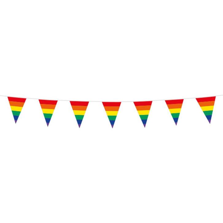 Bunting PE 3m rainbow size flags: 10x 15cm, Hobby en Vrije tijd, Feestartikelen, Nieuw, Verzenden