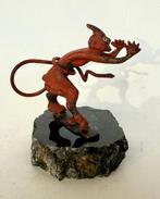 Beeldje - Diavolo su base minerale - Koud geverfd brons