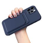 iPhone 7 Kaarthouder Hoesje - Wallet Card Slot Cover Zwart, Telecommunicatie, Verzenden, Nieuw