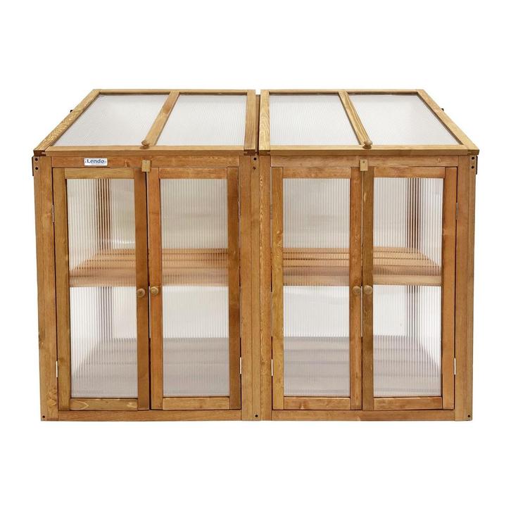 Lendo Online Kweekkas 120x49x97,5 cm Vurenhout PC Bruin, Tuin en Terras, Kassen, Nieuw, Verzenden