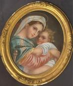 Escuela italiana (XVIII-XIX) - Virgen con Niño, Antiek en Kunst