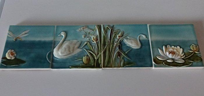 Art Nouveau Tegel (4) - Villeroy & Boch Mosaikfabrik, Antiquités & Art, Antiquités | Verre & Cristal