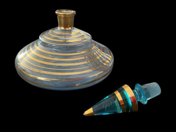 Art Deco Toiletset (3) - De Rupel - Glas - Booms glas, Antiquités & Art, Curiosités & Brocante