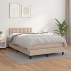 vidaXL Boxspring met matras kunstleer cappuccinokleurig, Huis en Inrichting, Slaapkamer | Bedden, Verzenden, Nieuw
