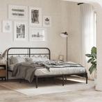 vidaXL Hoofdbord 137 cm metaal zwart, Huis en Inrichting, Slaapkamer | Bedden, Verzenden, Nieuw