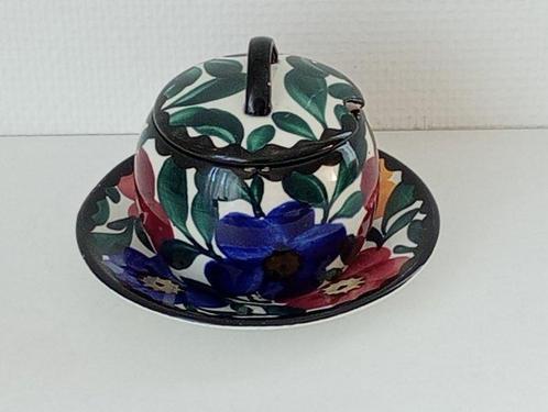 Schramberg Majolika Fabrik - Pot de confiture (2) - Faïence, Antiek en Kunst, Kunst | Designobjecten