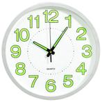 vidaXL Wandklok lichtgevend 30 cm wit, Huis en Inrichting, Verzenden, Nieuw