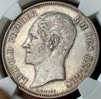 Belgique. Léopold Ier. 5 Francs 1858 XF+ Zeldzaam!!, Postzegels en Munten
