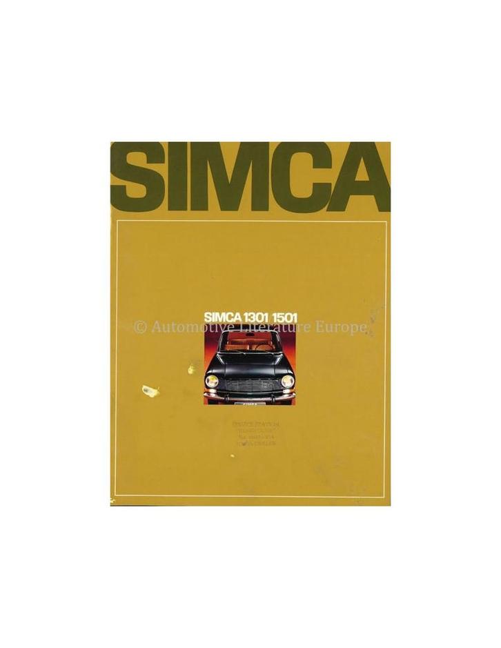 1968 SIMCA 1301 | 1501 BROCHURE NEDERLANDS, Livres, Autos | Brochures & Magazines