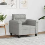 vidaXL Fauteuil 60 cm microvezelstof lichtgrijs, Maison & Meubles, Canapés | Salons, Verzenden