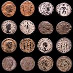 Romeinse Rijk. Lot comprising eight (8) bronze coins:.