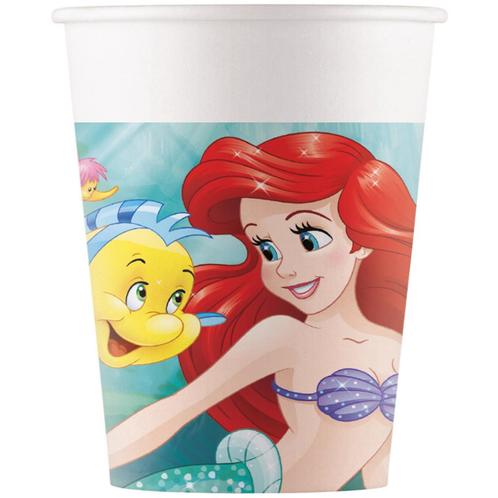 De Kleine Zeemeermin Bekers 200ml 8st, Hobby en Vrije tijd, Feestartikelen, Nieuw, Verzenden