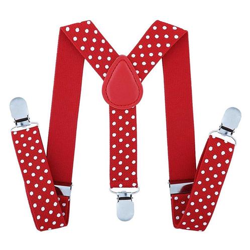 Fako Fashion® - Kinder Bretels - Stippen - 65cm - Rood, Kinderen en Baby's, Kinderkleding | Overige, Verzenden