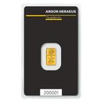 1 gram - Goud - 1 Gram 9999 Gold Bar Argor-Heraeus Kinebar