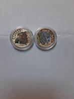 Italië. 5 Euro 2022/2024 Giaguaro + Koala (2 monete), Postzegels en Munten
