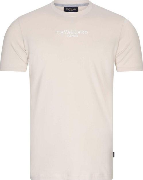 Cavallaro Bari T-Shirt Logo Ecru maat Maat 52/54 (L) Heren, Kleding | Heren, T-shirts, Wit, Nieuw, Maat 52/54 (L), Verzenden